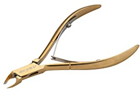 Goldene Nagelhautzangen mit zwei Federn Aba Group 3 mm (1124) Nagelhautschneider Hautzange aus Edelstahl mit Scharfem und Glattem Schnitt Fein zur Entfernung Überschüssige