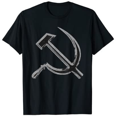 T-shirt russa simbolo sovietico - Martello e falce Maglietta