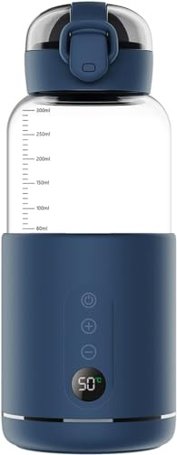 HUIOP Chauffe-Eau Portatif Pour Formule Bébé - Capacité 300 ML, Contrôle Précis de la Température, Batterie Intégrée, Sans Fil, Bouilloire Électrique