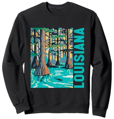 Louisiana Palude Calvo Cipresso Calvo Louisiana Viaggio Souvenir Felpa