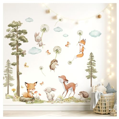 Little Deco Wandtattoo Waldtiere Fuchs Reh DL5072 XXL