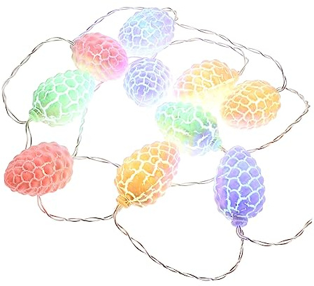 HOMSFOU LED Lichterkette mit Tannenzapfen Design aus Kunststoff Leicht und Temperaturbeständig Dekoratives Licht für Garten und Partybeleuchtung im Außenbereich