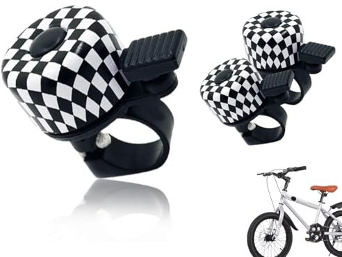 Lhbwhiz Campanello per bicicletta, 2 pezzi, suono croccante, campana per bicicletta, bambini, ragazze, ragazzi, adulti, mini campanello per bicicletta, mountain bike, bici da corsa (5 x 3,5 cm)