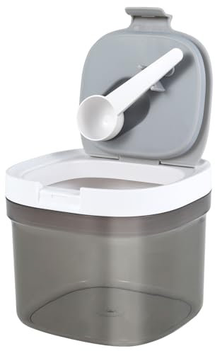 NIHUIFDPY 800ml Cereal Storage Container, Plastic Food Storage Containers, Airtight Cereal Dispenser, Stackable Kitchen Dry Food Storage with Spoon for Kitchen & Pantry(800ml)