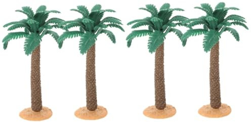 TOPBATHY 4 Stück Palmen Als Dekoration Mini-sandtisch-pflanzenmodell Gartenpalmen Sandtisch-modellbaum Simulierte Palmen Palmenmodell Mini-architekturbäume Modellbäume Mini-palmen Green PVC
