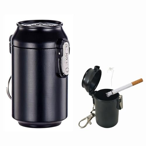Portable Ashtray with Lid Pocket Ashtray Mini ashtray with metal clasp Alloy Material Compact and Lightweight Ideal for Camping Hiking Picnics and Everyday Use