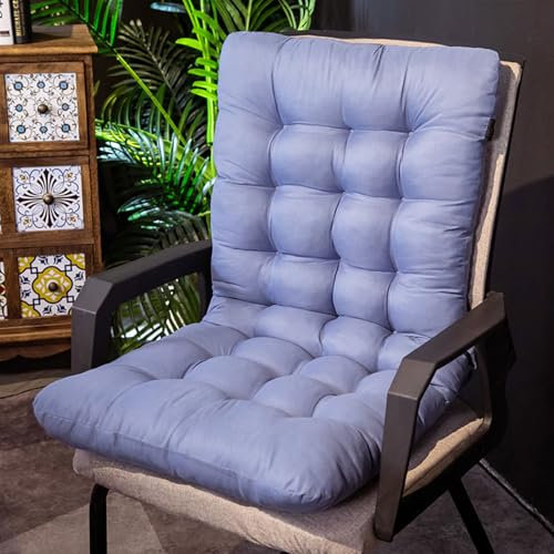 Generisch Schaukelstuhl Kissen, Hochlehner Auflage Sitzkissen Für Gartenmöbel Oder Stuhl, Soft Bequemes Stuhlauflage Sessel Auflagen Für Bürostuhl Gartenmöbel Indoor Outdoor Patio,Blau,45 * 85cm