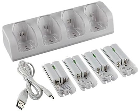 Holibanna Caricabatterie Ricaricabili 4 Slot Adattatore Per Batterie Di Ricarica Bianco Plastica Di Qualità Resistente E Pratico