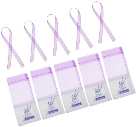 SAFIGLE 5pezzi Sacchetto per Guardaroba Profumato Sacchetto Vuoto di Organza per Fiori Secchi e Spezie per Lavanda per Armadio