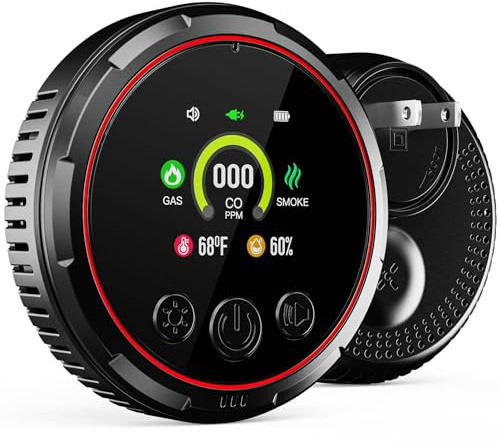 Carbon Monoxide Detectors, 5 in 1 Natural Gas Detector, Smoke Detector, Travel Carbon Monoxide Detector, Combustible Gas Detector and Temperature/Humidity Detectors