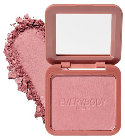 EVERYBODY LONDON Rubor para mejillas horneadas, acabado satinado, rosa universal para todo tipo de belleza, rosa polvoriento