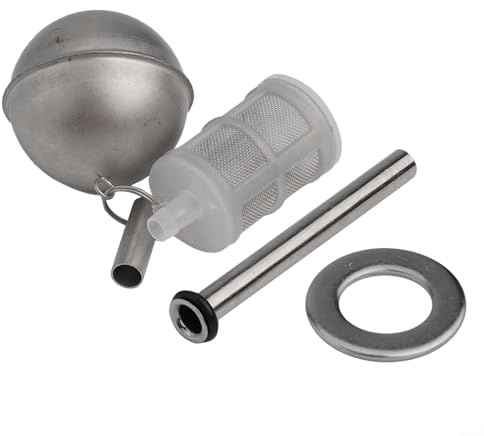 Rehoetom Tubo de inmersión flotante de acero inoxidable 304 con manguera de silicona para barril de cerveza casera, barril Cornelius o fermentador, diseño de sedimento, 80 cm