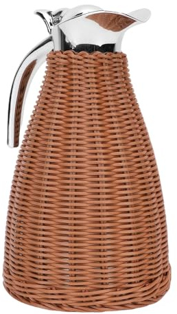 VGEBY Termisk Kaffekanna, Rostfritt StåL 3-väggig Isoleringsdesign, 1,5 L Vävd Kaffekanna för hem- och Kontorsbruk (Kaffe)