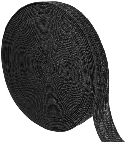 QUARKZMAN 10 Iarde Nastro Elastico A Bordo Ripiegato Per Fascie Per Capelli | 1-1/2 Pollice Di Larghezza Bordo Ripiegato, Cinture Pantaloni Abbigliamento, DIY