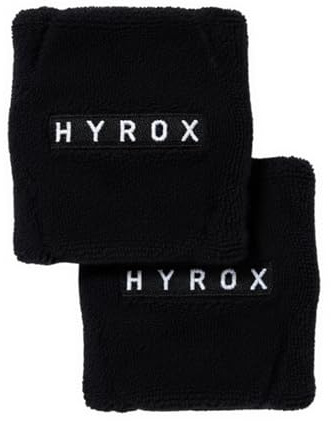 Schweißabsorbierende Sportarmbänder, 2 Stück, Premium-Baumwolle, 8 x 8 cm, schweißhemmend, elastisch und atmungsaktiv, für Gym, Paddel, Laufen, Cross-Training, Damen und Herren (schwarz/weiß)