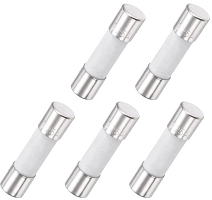 QUARKZMAN 5Pci Fusibile A Ritardo Ceramico Tubolare 5mm x 20mm 250V 25A | Fusibile Lento, Per Riparazione Circuiti Stampati Apparecchiature Di Illuminazione Strumentazione.
