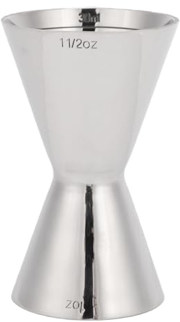 Jigger de cóctel doble, taza medidora de barra | Herramientas de camarero Jigger de medición de licor de acero inoxidable 304 de escala transparente para fiesta Bar en casa