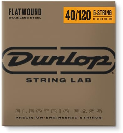 Dunlop DBFS40120 Kordeln basse Filetplatten lange Schuppen 5 Kordeln 40-120