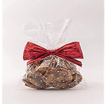 Italpak Buste Traspareni, in Polipropilene (PP) Sacchetti Trasparenti per Alimenti Pois Bianco, 50 Pezzi, 15x25 cm