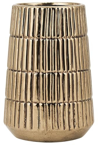 Runde, dekorative Vase in Goldener Optik Gold Qanawat