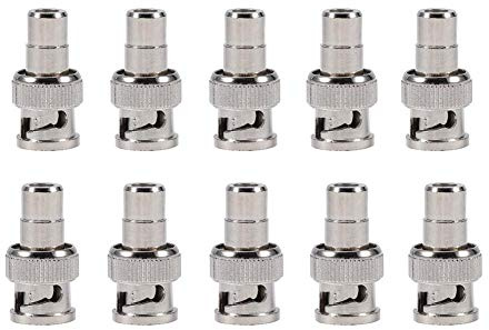 Adaptateurs BNC, 10pcs Alliage De Métal BNC Mâle à Femelle RCA Connecteur Avec Protection Accrue Contre La Corrosion Pour Système Vidéo De Vidéosurveillance Et Équipement Vidéo De Qualité Commerciale