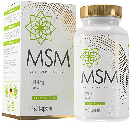 MSM Kapseln Vegan - aus Bambus - Laborgeprüft - 360 Kapseln - Made in Germany - MVN®