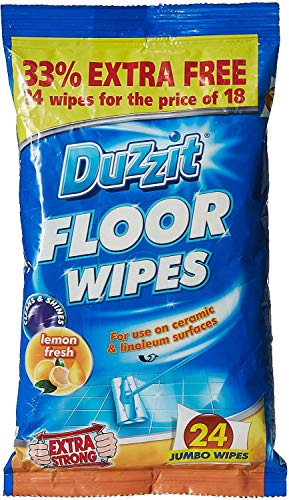 Duzzit 3 x Floor Wipes Cleaning for Ceramic and Linoleum Surfaces