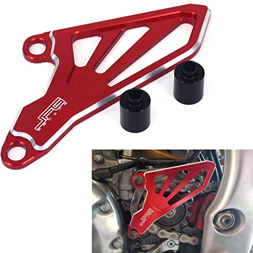 JFG RACING Motorcykel främre kedjehjul skyddskedja skydd CNC för CR250R 02-07 CRF250R 04-09 CRF250X 04-17 CRF450R 08 – röd