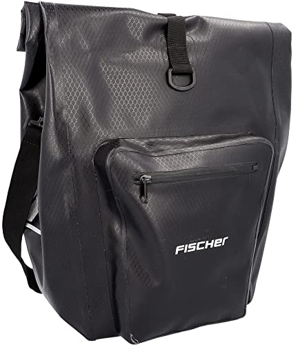 Fischer Unisex – Erwachsene bagagedragertas Tour Gepäckträgertasche, Schwarz, M EU