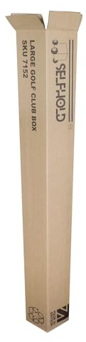 Cardboard Boxes for Golf Clubs - 1250 x 120 x 120mm Size - Long Box for Umbrella, Walking Stick, Fishing Rods Packaging Shipping Postage Postal Cartons - Single Wall Kraft Material