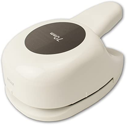 Punch - Round Circle 7.0 cm - Paper, Hole, Motif Punch for Crafts, Labels, Table Decorations - Up to 220 g/m²