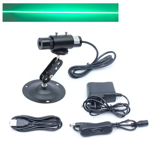 520nm Focusable High Power Green Line Module Line Generator 5V High Power Green Linear Locator for Cutting and Engraving Positioning