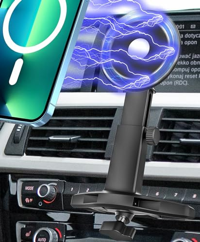 woleyi Passend für MagSafe Autohalterung CD-Schlitz, magnetische Handyhalterung für Auto-CD-Player, Autozubehör, Auto-Magnet-Handyhalterung für iPhone 16/15/14/13/12/11 Pro Max X 8 Plus Mini, Android,