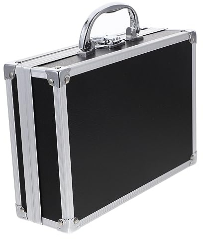 Toyvian Aluminium-Werkzeugkoffer: Aluminium-Aktentasche, tragbare Reise-Aufbewahrungsbox, Brieffächer, Werkzeug, Geld, Herren, Aktentasche, ideal für Reisen und Zuhause