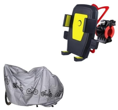 Housse Velo Housse de Pluie imperméable for vélo, étui de vélo, Anti-UV, Housse de Protection, Protection Solaire et Accessoires Pare-Soleil Bache Velo Exterieur (Color : A Set)