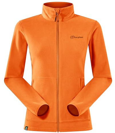 Berghaus Women's Prism 2.0 Micro Interactive Full Zip Fleece Jacket | Added Warmth | Flattering Style | Durable Fleece Full Zip, Blazing Fire, 14