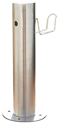Bodenstehende Wassersäule mit Wasserhahn, Edelstahl-Gartenschlauchhalter für den Außenbereich, Frostschutzmittel, vertikale Wassersäule, zylindrischer Gartenbrunnen, 1/2-Zoll- und 3/4-Zoll-Schlauchan