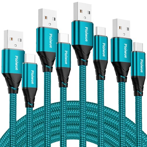 USB C Kabel [4 Stück 0.5M+1M+1M+2M] 3.1A Ladekabel USB C Schnellladekabel Nylon USB C Ladekabel für Samsung Galaxy S23 S22 S21 S20 Note10 Huawei P9 Pixel 7/6 Switch PS5 15 Pro Max Xperia etc