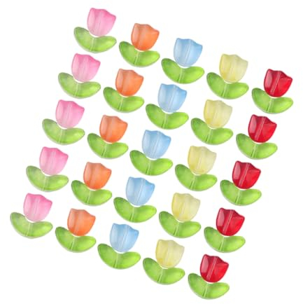 Gogogmee 120pcs Tulip Spacer Beads Multi-use Jewelry Crafting Beads Loose for Bracelet Making Diy Tulip