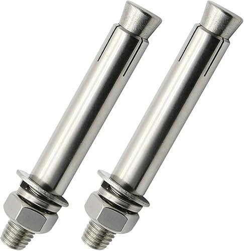 Dehnschrauben, Ankerbolzen, 2 Stück Edelstahl-Dehnschraubenbolzen M16 – Außensechskantmutter Dehnhülse Bolzen Hochleistungs-Befestigungsbolzen, M16*120/2 Stück (M16*120/2 Stück)(M16*200/2 Pieces)