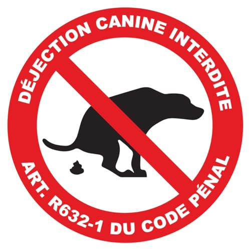 Ambiance - Adhesivo adhesivo para letreros de señalización (adhesivo para pipi de perro, prohibido, laminado, plastificado, resistente al agua y a los rayos UV, no dejar que los perros orinar