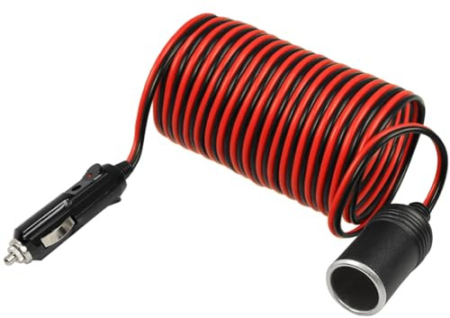 OcioDual Presa Accendisigari 12v, 5 Metri, Prolunga Accendisigari Auto 12v, Accessori Camper, Cavo Prolunga Presa di Corrente per Auto, Camper, Caricatore Adattatore, LED