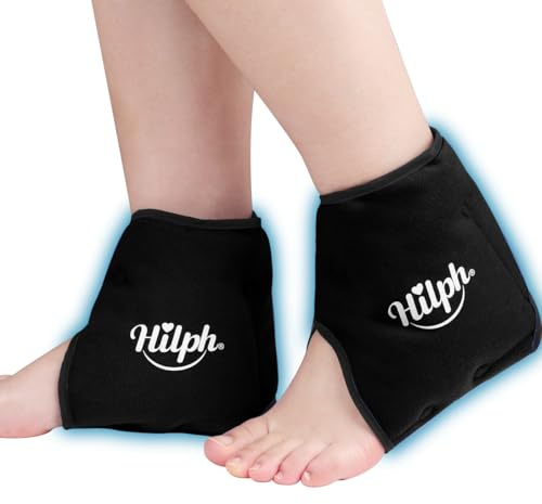 Hilph Knöchel-Kühlakkus für Verletzungen, wiederverwendbar, Eisbeutel für heiße Kältetherapie, Gel-Eisbeutel für Knöchelschmerzlinderung, Fersensporn, Plantarfasziitis, Achillessehnenentzündung,
