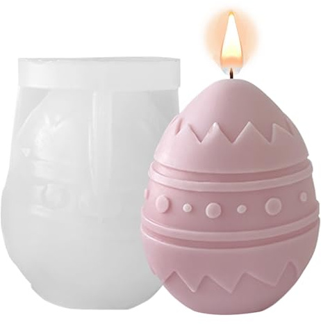 Ostern Silikonformen Kerzen Osterei Kerzengießformen zum Gießen Silikon Formen für Ostern Kerzen (C)