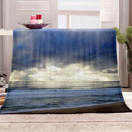 KQYLBM Ozean Kinderdecke 130 X 150 cm Decke Fleece Cozy Blanket Kuscheldecke Winter