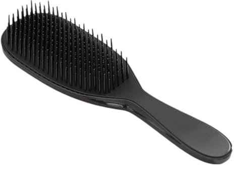 Kzouenzu Spazzola Per Capelli Bagnata, Perfetta Per Capelli Lunghi, Spessi, Ricci E Strutturati, Impugnatura Ergonomica [Nero]