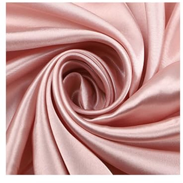 AMateschitz Tessuto in raso in poliestere morbido al metro, fodera in tessuto, tessuto per cucito, in 28 colori, per abiti, giacche, cappotti, pantaloni, gonne, mobili, rosa chiaro 1M*1,5M