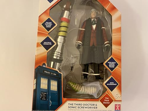 Doctor who 3rd Doctor figure and 3rd Doctor sonic screwdriver