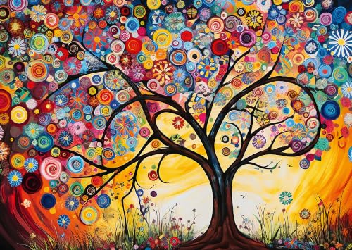 Puzzle 1000 Teile Sinfonie der Jungen Knospen - Blüten Baum Kreativ | Zarte Knospen entfalten sich in einem harmonischen Frühlingsmotiv - Puzzle-Qualität made in Germany - Ulmer Puzzleschmiede