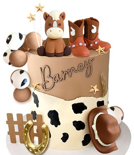 JeVenis cowboy rodeo tårtdekorationer cowboyhatt födelsedag tårtdekorationer cowboy västerländsk häst tårtdekorationer cowgirl stövlar tårtdekorationer tårtdekorationer hästbollar tårtdekorationer